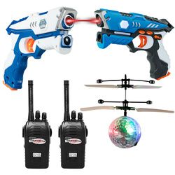 Infrared Laser Tag Guns Game with 2 Walkie Talkies & Flying Ball