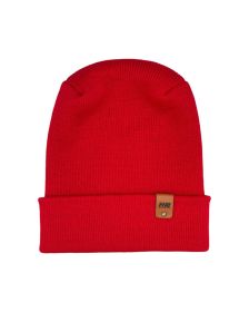 HAAKWEAR Theta-Stitch Cuffed Beanie - Designed and Made in USA (Patent Pending Design) - Scarlet Red