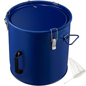 VEVOR Fryer Grease Bucket 10 Gal Oil Disposal Caddy Steel Fryer Oil Bucket w/Rust-proof Coating 37.9L Oil Transport Container w/Lid & Lock Clips