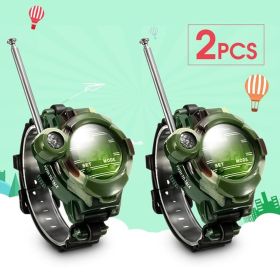 Walkie Talkies Watch; Spy Watch Army Toys For Kids Age 8-12; 7 In 1 Digital Watch Walkie Talkies; Two-Way Long Range Transceiver With Flashlight; (Quantity: 2PCS)