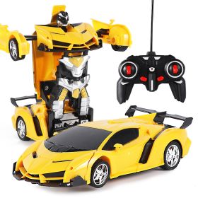 Remote Control Car; Transform Robot RC Car with One-Button Transforming 360 Degree Rotation Drifting; 1:18 Scale Police Car Ideal Xmas and Birthd (colour: 1023 Blue, size: 40mhz remote control)