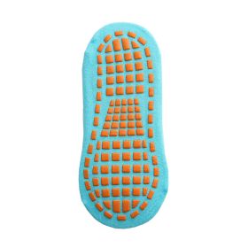 5 Pairs adults Anti-Slip Sock trampoline Sock Cotton Breathable Short Socks Elasticity Sport Boy Girl Outside Child Socks (Color: Sky  blue, size: Adult)
