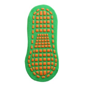 5 Pairs adults Anti-Slip Sock trampoline Sock Cotton Breathable Short Socks Elasticity Sport Boy Girl Outside Child Socks (Color: Green, size: Adult)
