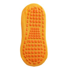 5 Pairs adults Anti-Slip Sock trampoline Sock Cotton Breathable Short Socks Elasticity Sport Boy Girl Outside Child Socks (Color: ginger, size: Adult)