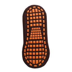 5 Pairs adults Anti-Slip Sock trampoline Sock Cotton Breathable Short Socks Elasticity Sport Boy Girl Outside Child Socks (Color: Coffee, size: Adult)