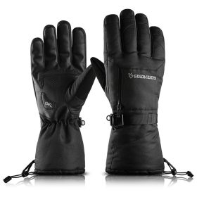 Ski Gloves Waterproof Gloves with Touchscreen Function Thermal Snowboard Gloves Warm Motorcycle Snow Gloves Men Women (Color: Black, size: M)