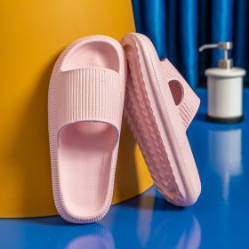 Women's Super Soft Eva Thick Platform Slides; Minimalist And Comfortable Indoor Bathroom Non-Slip Slippers; Women's Slippers (Color: Pink, size: 42/43)