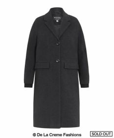 (PRE-ORDER) Womens Wool Blend Winter Warm Knee Length Coat (colour: Grey, size: UK 20/EU 48/US 16)