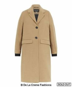 (PRE-ORDER) Womens Wool Blend Winter Warm Knee Length Coat (colour: Camel, size: UK 12/EU 40/US 8)