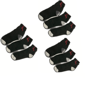 High-Quality Men's Cotton Thermal Socks 9-Pack (Sizes 9-11, 10-13) - (Color: Black (10-13))
