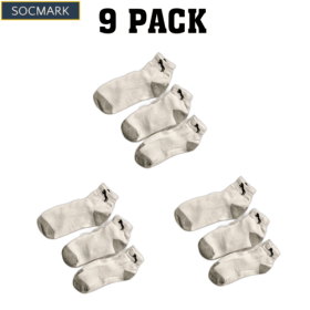High-Quality Men's Cotton Thermal Socks 9-Pack (Sizes 9-11, 10-13) - (Color: White (9-11))