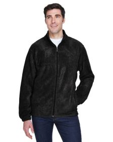 Men's 8 oz. Full-Zip Fleece - BLACK - 5XL (Color: Black, size: 2XL)
