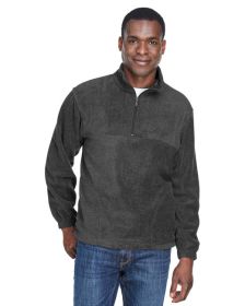 Adult 8 oz. Quarter-Zip Fleece Pullover - BLACK - S (Color: CHARCOAL, size: S)