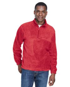 Adult 8 oz. Quarter-Zip Fleece Pullover - BLACK - S (Color: Red, size: 4XL)