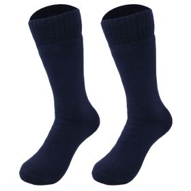 Thermal Insulated Socks for Men Seamless Thermal Socks Shoe Size 8-11.5 1 Pair (Color: NAVY)