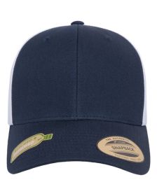 Yupoong 6606RT Classics Recycled Mesh Retro Trucker Cap (Color: NAVY/ WHITE, size: OS)