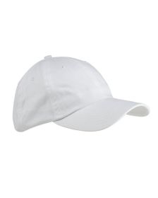 Big Accessories BX001Y Youth 6-Panel Brushed Twill Unstructured Cap (Color: White, size: OS)