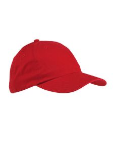Big Accessories BX001Y Youth 6-Panel Brushed Twill Unstructured Cap (Color: Red, size: OS)