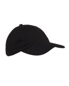 Big Accessories BX001Y Youth 6-Panel Brushed Twill Unstructured Cap (Color: Black, size: OS)